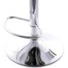 Buy Swivel Chromed Metal Curved Back Bar Stool - Height Adjustable Black 49743 - in the EU