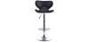 Buy Swivel Chromed Metal Curved Back Bar Stool - Height Adjustable Black 49743 at MyFaktory