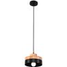 Buy Eigil Scandinavian pendant lamp - Wood and metal White 59309 - in the EU