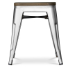 Buy Bistrot Metalix Stool wooden - Metal - 45 cm Pastel yellow 58350 - in the EU