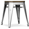Buy Bistrot Metalix Stool wooden - Metal - 45 cm Pastel yellow 58350 at MyFaktory