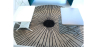 Buy Round Design Rug - Wool - Liris Beige / Black 21716 - prices