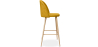 Buy Fabric Upholstered Stool - Scandinavian Design - 76cm - Bennett Yellow 59356 home delivery