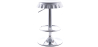 Buy Swivel Chromed Metal Bottle Cap Bar Stool - Height Adjustable White 49737 home delivery