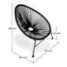 Buy Acapulco Chair - Black Legs Black 58294 home delivery