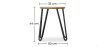 Buy Hairpin Stool - 44cm - Light wood and metal Light grey 59488 - prices