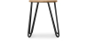 Buy Hairpin Stool - 44cm - Light wood and metal Light grey 59488 - prices