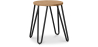 Buy Hairpin Stool - 44cm - Light wood and metal Light grey 59488 in the Europe