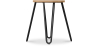 Buy Hairpin Stool - 44cm - Light wood and metal Light grey 59488 home delivery