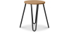 Buy Hairpin Stool - 44cm - Light wood and metal Light grey 59488 with a guarantee