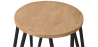 Buy Hairpin Stool - 44cm - Light wood and metal Light grey 59488 - in the EU
