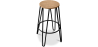 Buy Hairpin Bar Stool 66cm - Lighrt wood and metal Black 59500 - in the EU