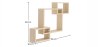 Buy Wooden Wall Shelf - Box Design - Dagoa Natural wood 59645 with a guarantee