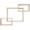 Buy Wooden Wall Shelf - Box Design - Dagoa Natural wood 59645 - in the EU
