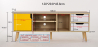 Buy Wooden TV Stand - Scandinavian Design - Haley  Yellow 59660 with a guarantee