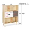 Buy Wooden Bookshelf - Scandinavian Design - Polani Natural wood 59648 with a guarantee