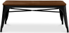 Buy Bistrot Metalix Bench Industrial Style - Dark Wood Black 58436 at MyFaktory