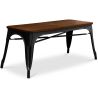 Buy Bistrot Metalix Bench Industrial Style - Dark Wood Black 58436 in the Europe