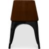 Buy Bistrot Metalix Bench Industrial Style - Dark Wood Black 58436 with a guarantee