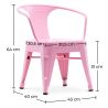 Buy Bistrot Metalix Kid Chair with armrest - Metal Pink 59684 - in the EU
