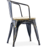 Buy Bistrot Metalix Chair with Armrest - Metal and Light Wood Red 59711 in the Europe
