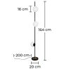 Buy Agnes 3 Bulbs Floor Lamp - Metal and Glass Black 59622 - in the EU