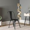 Buy Dining Chair Bistrot Industrial design Metalix 5Kg - New edition Dark grey 59802 - prices