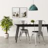 Buy Dining Chair Bistrot Industrial design Metalix 5Kg - New edition Dark grey 59802 in the Europe