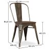 Buy Bistrot Metalix Chair Wooden seat New edition - Metal Red 59804 - in the EU