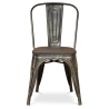Buy Bistrot Metalix Chair Wooden seat New edition - Metal Red 59804 - in the EU