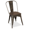 Buy Bistrot Metalix Chair Wooden seat New edition - Metal Red 59804 in the Europe