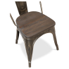 Buy Bistrot Metalix Chair Wooden seat New edition - Metal Red 59804 with a guarantee