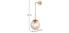 Buy Spherical Glass Shade Wall Sconce Beige 59836 - in the EU