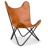 Buy Butterfly Chair - Premium Leather Brown 27808 - prices