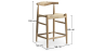 Buy Rope Design Bar Stool Boho Bali - 65cm - Wood Natural wood 59882 home delivery