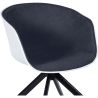 Buy White Padded Office Chair with Armrests and Wheels Dark grey 59887 - in the EU