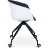 Buy White Padded Office Chair with Armrests and Wheels Dark grey 59887 at MyFaktory