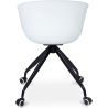 Buy White Padded Office Chair with Armrests and Wheels Dark grey 59887 home delivery