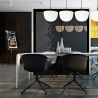 Buy Black Padded Office Chair with Armrests and Wheels Light grey 59888 - prices