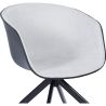 Buy Black Padded Office Chair with Armrests and Wheels Light grey 59888 - in the EU