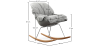 Buy Scandinavian Design Padded Rocking Chair Grey 59895 home delivery