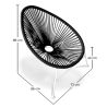 Buy Acapulco Chair - White Legs Black 58295 in the Europe