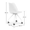 Buy Scandinavian Office chair with Wheels - Dana White 59904 - prices