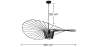Buy Hanging Lamp Vertice - Metal - 100cm Black 59905 - prices