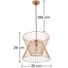 Buy Retro Ceiling Lamp - Design Pendant Lamp - Lena Gold 59908 - in the EU