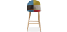 Buy Patchwork Upholstered Stool - Scandinavian Style - Bennett Multicolour 59944 - prices
