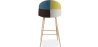Buy Patchwork Upholstered Stool - Scandinavian Style - Bennett Multicolour 59944 in the Europe