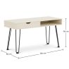 Buy Office Desk Table Wooden Design Hairpin Legs Scandinavian Style - Hakon Natural wood 59986 - in the EU