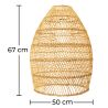 Buy Hanging Lamp Boho Bali Design Natural Rattan - Tuyen Natural wood 60036 in the Europe