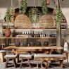 Buy Hanging Lamp Boho Bali Design Natural Rattan - 40 cm - Seam Natural wood 60044 in the Europe